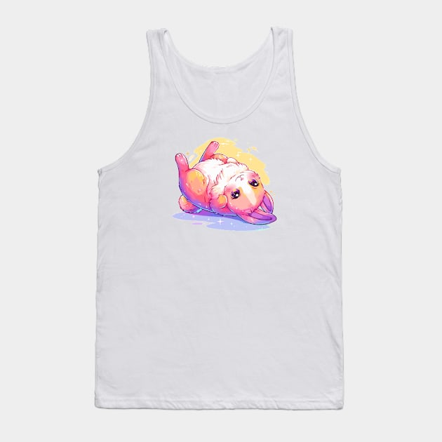 Happy fluffy bunny with vivid colors Tank Top by etherElric